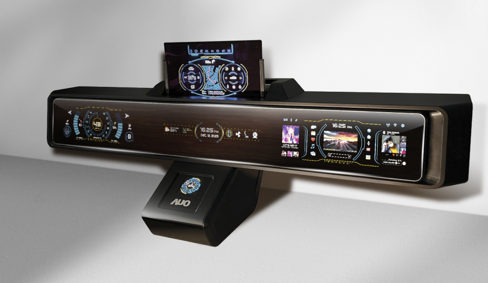 米兰·(milan)Micro LED沉浸式车舱显示方案结合 可卷式、可伸缩的Micro LED应用并可呈现不同的质感纹路，展现人性化设计