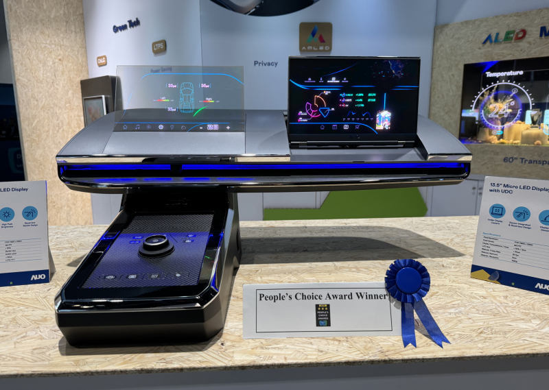 米兰·(milan)车用Micro LED Display HMI解决方案获&rdquo;最佳车用显示奖&rdquo;，以用户为中心开发，针对前座驾驶与乘客设计兼具娱乐与安全的高画质屏幕，包含车舱前座的Micro LED透明屏幕及全球首款内建镜头的智慧Micro LED显示器